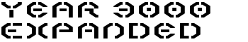 Year 3000 Expanded font