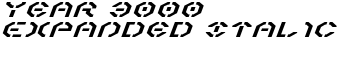 download Year 3000 Expanded Italic font