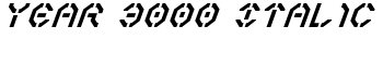 Year 3000 Italic font