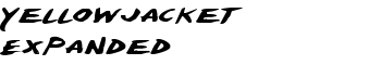 Yellowjacket Expanded font