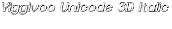 Yiggivoo Unicode 3D Italic font