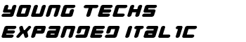Young Techs Expanded Italic font