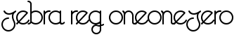 download Zebra Reg oneonezero font