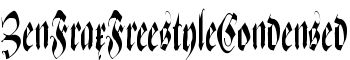 ZenFraxFreestyleCondensed font