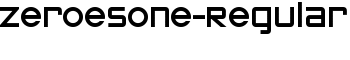 ZeroesOne-Regular font