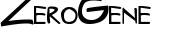 ZeroGene font