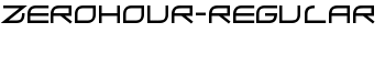 ZeroHour-Regular font