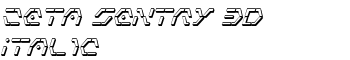 download Zeta Sentry 3D Italic font