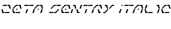 Zeta Sentry Italic font
