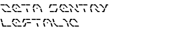 Zeta Sentry Leftalic font