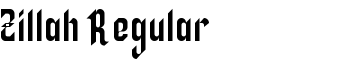 Zillah Regular font