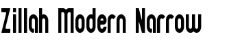 Zillah Modern Narrow font
