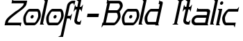 Zoloft-Bold Italic font