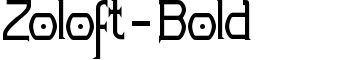 Zoloft-Bold font