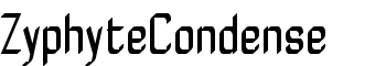 ZyphyteCondense font