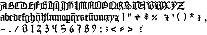 1454 Gutenberg Bibel font