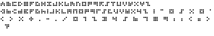 3x3 dots Bold font