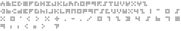 3x3 dots Outline font