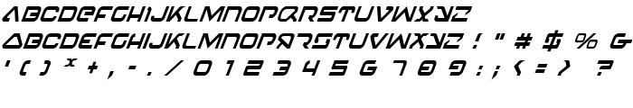 4114 Blaster Condensed Italic font