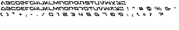 4114 Blaster Leftalic font