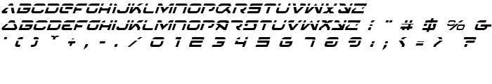 4114 Blaster Laser Italic font