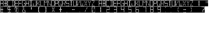 7 SEGMENTAL DIGITAL DISPLAY font