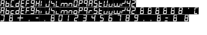 7LED italic font