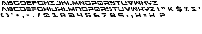 7th Service Leftalic font