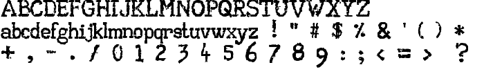 AA Typewriter font