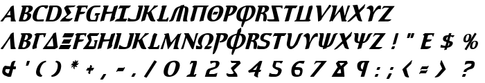 Aegis Condensed Italic font