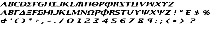 Aegis Expanded Italic font