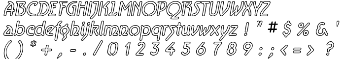 Aerolite Sky Italic font