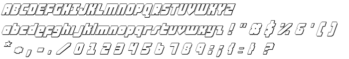 Alpha Taurus 3D Italic font