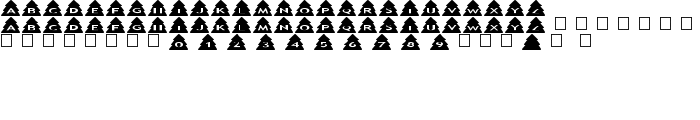 AlphaShapes xmas trees font