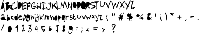 AmazHand_First_Alt font