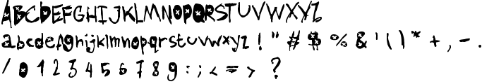 AmazHand_First_Alt_X font