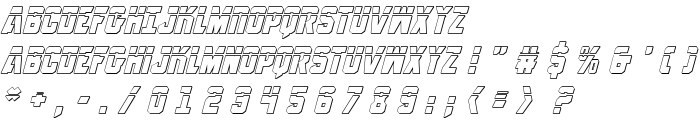 Anitlles Laser 3D Italic font