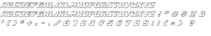 Astropolis 3D Italic font