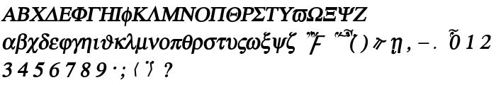 Atene-BoldItalic font