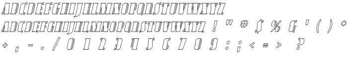 Avondale SC Outline Italic font