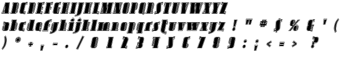 Avondale Inline Italic font