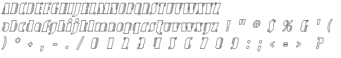 Avondale Outline Italic font