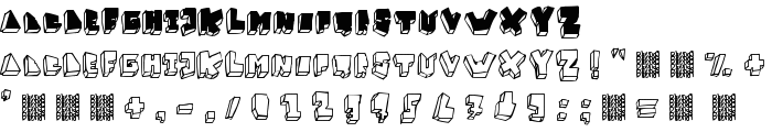 BALOK-balok TAK sempurna font