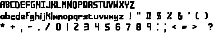 Bandwidth Bandmess BRK font