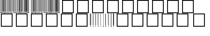 Barcoding font