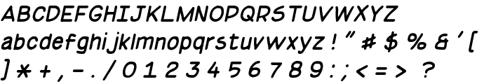 Basic Comical Italic NC font