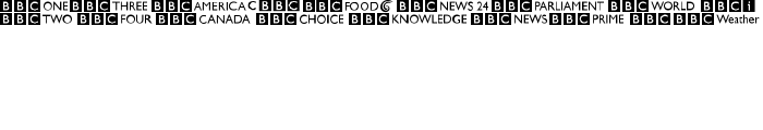 BBC Striped Channel Logos font