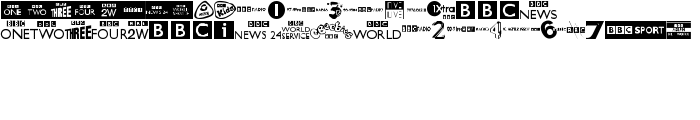 BBC TV Channel Logos font