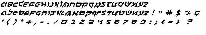 Ben-Zion Expanded Italic font