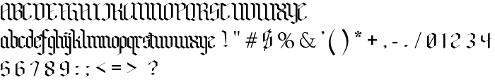 Bensch Gothic font